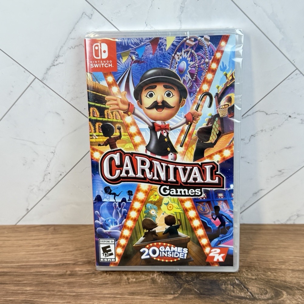 Carnival Games (Nintendo Switch, 2018) Brand New‎ SEALED 20 Playable Games
